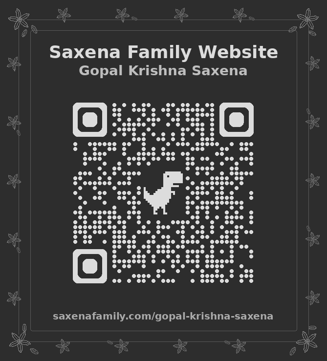 QR code for Gopal Krishna Saxena memorial